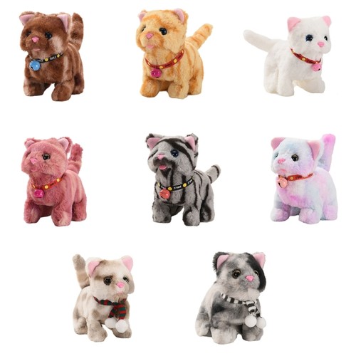 Interactive plush cat toy with - interactive,