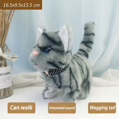 New walking kitty plush - new,