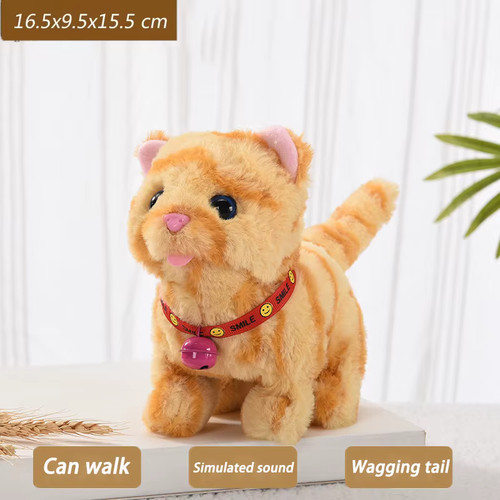 New walking kitty plush toy - walking,